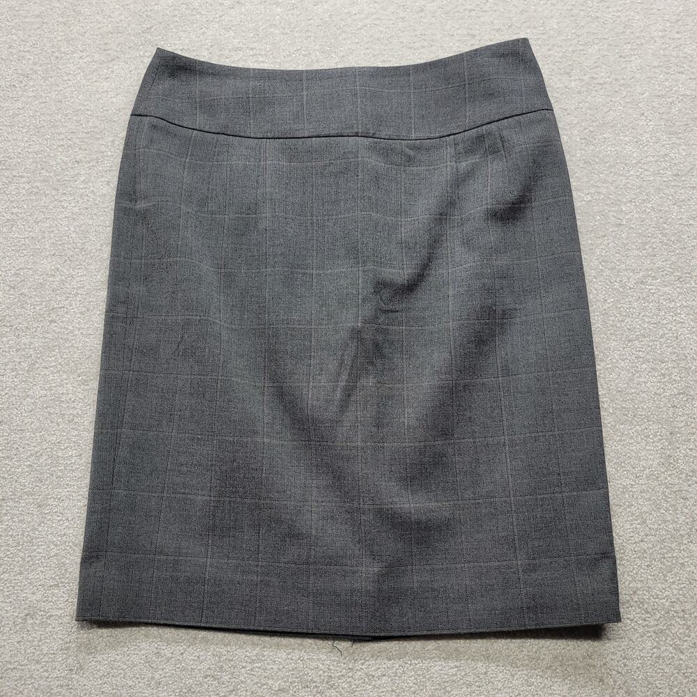 Banana Republic Women’s Size 8 Gray Plaid Pencil Skirt Career Workwear Lined